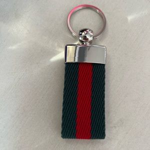 A new green & red stripes key chain